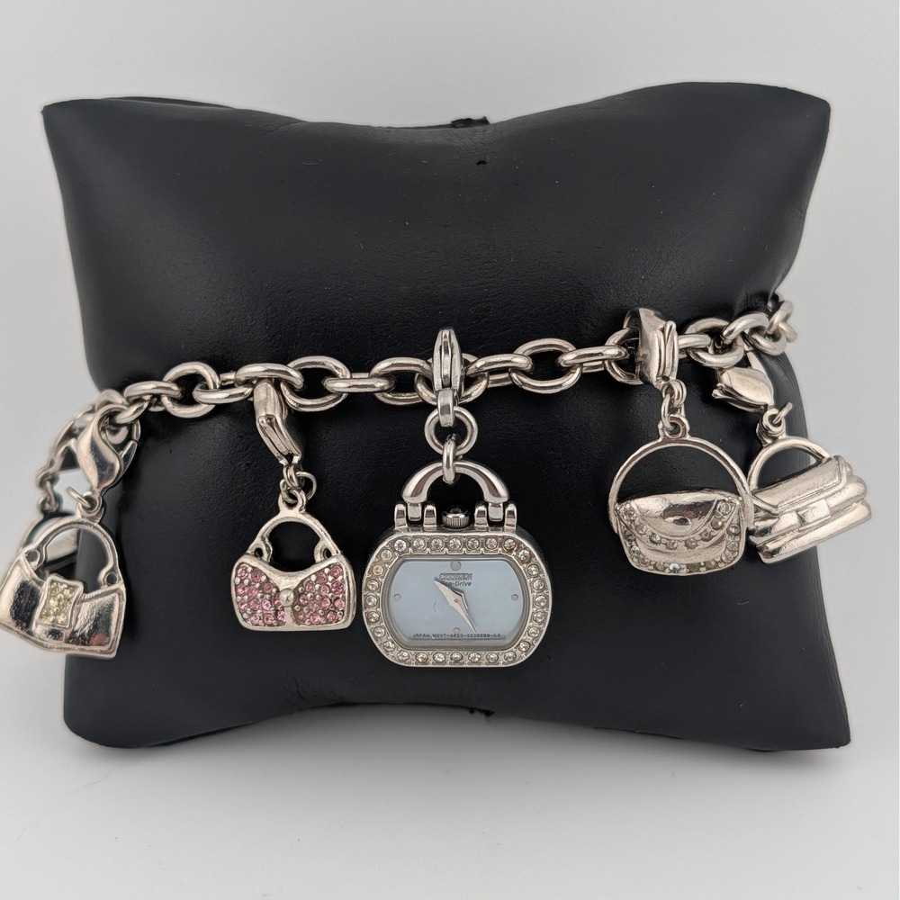 Citizen Eco-Drive Purse Charm Bracelet Watch G620-S022061 MOP Dial